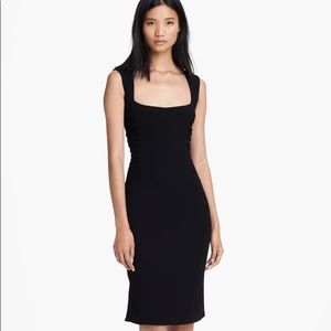 L’Agence Square Neck Ruched Dress